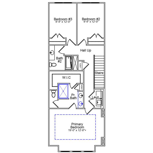 2D floor plan layout of this home in Edwards Station, Taylors, SC (Image 3).
