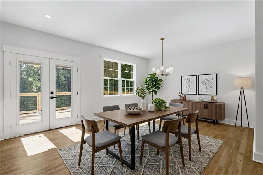 Furnished interior view inside a new home in , Marietta (Image 15).