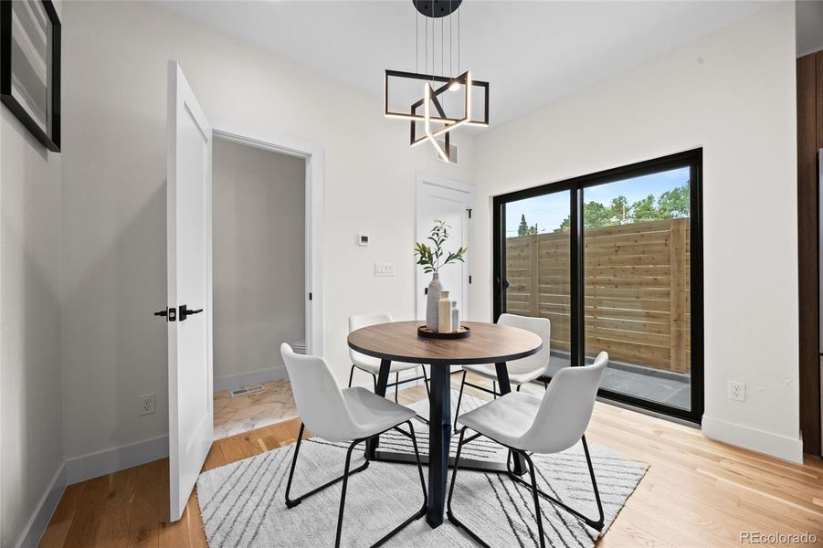 Furnished interior view inside a new home in , Denver (Image 17). Furnished interior view inside a new home in , Denver (Image 17).