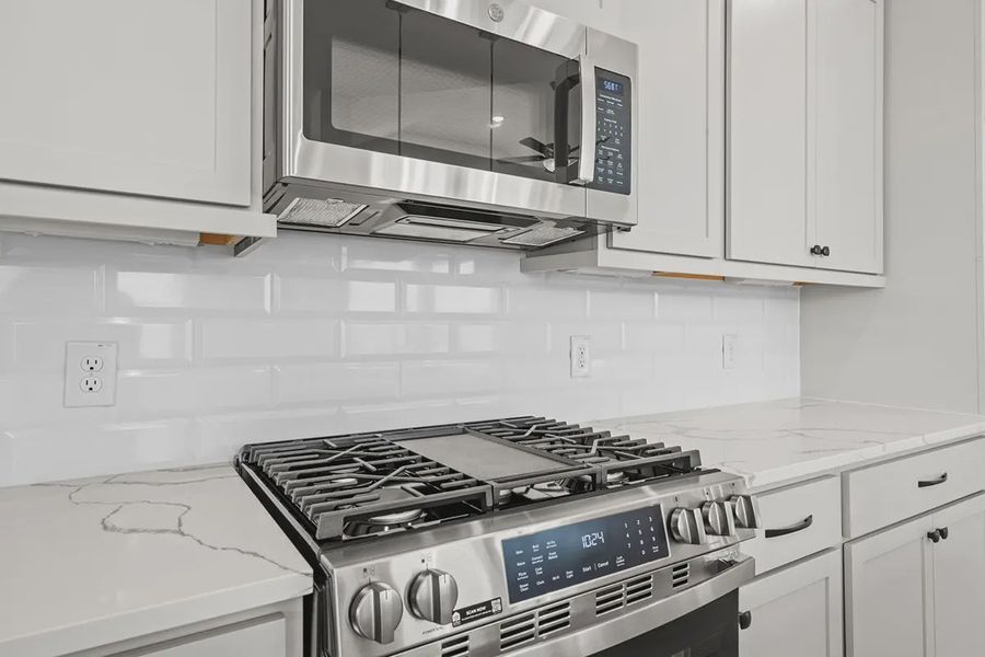 Close-up of interior finishes inside a home in Bridgeland Chateaus, Cypress (Image 12).