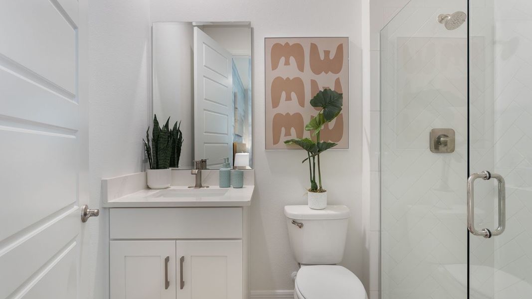 Representative furnished interior of a home built from the DENHAM by D.R. Horton in Lakes of Mount Dora, Mount Dora (Image 34).