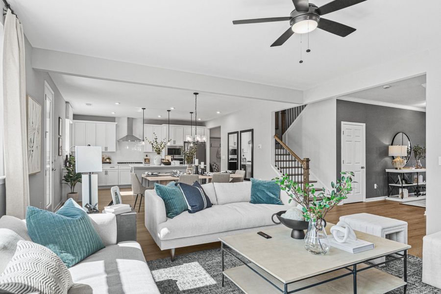 Representative furnished interior of a home built from the The Hickory A by Davidson Homes LLC in Wehunt Meadows, Hoschton (Image 11).