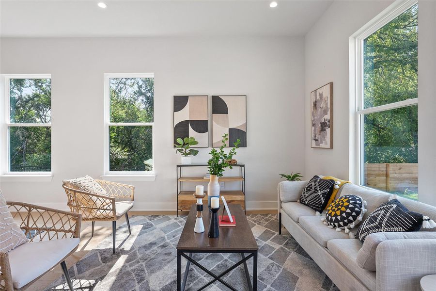 Furnished interior view inside a new home in , Austin (Image 7). Furnished interior view inside a new home in , Austin (Image 7).