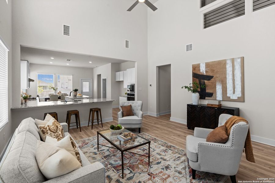 Furnished interior view inside a new home in Hunters Ranch, San Antonio (Image 32). Furnished interior view inside a new home in Hunters Ranch, San Antonio (Image 32).