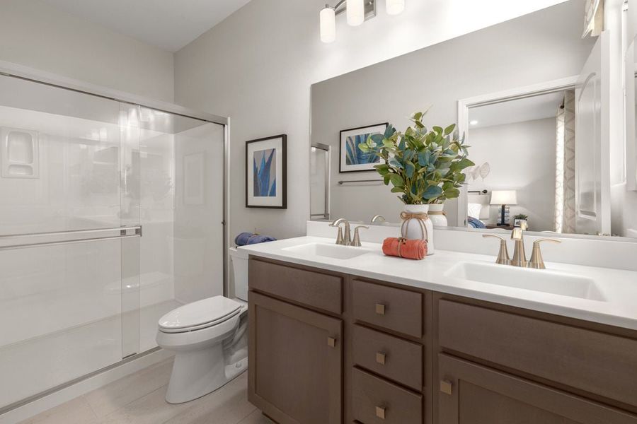 Optional vanity drawer bank at primary bath Optional vanity drawer bank at primary bath