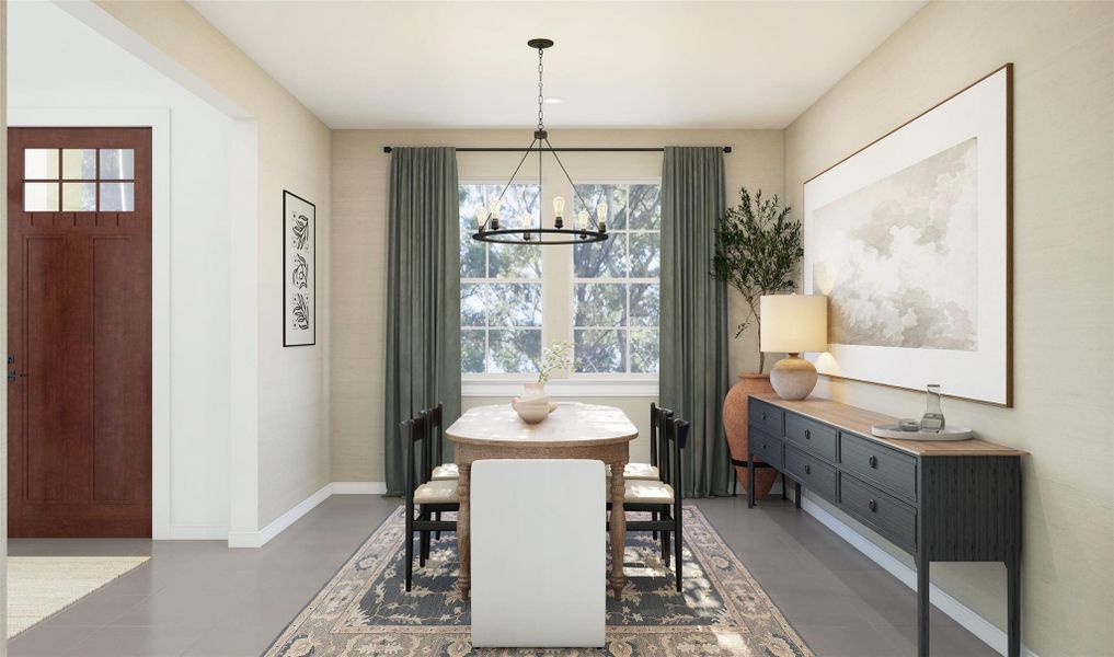 Sun-lit dining room (*Artist rendering used for illustration purposes only.) Sun-lit dining room (*Artist rendering used for illustration purposes only.)