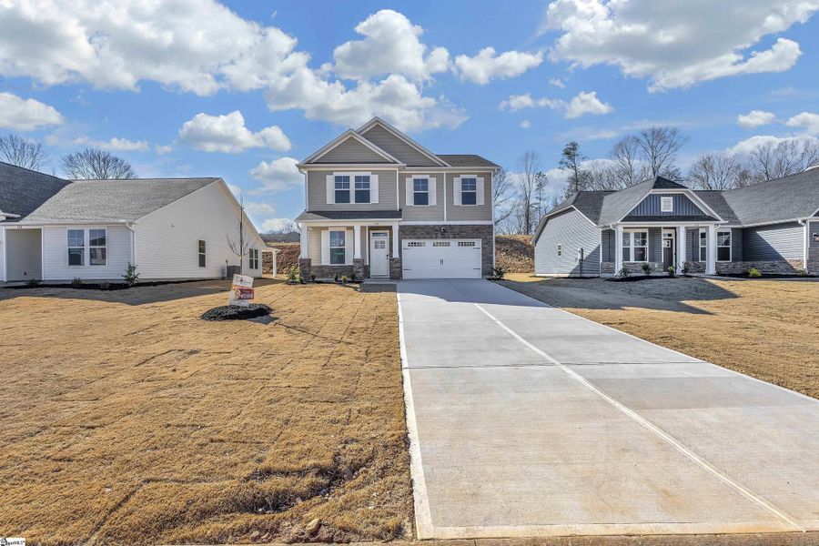 Front exterior of a new home in Lynbrook, Boiling Springs, SC, highlighting curb appeal (Image 2).