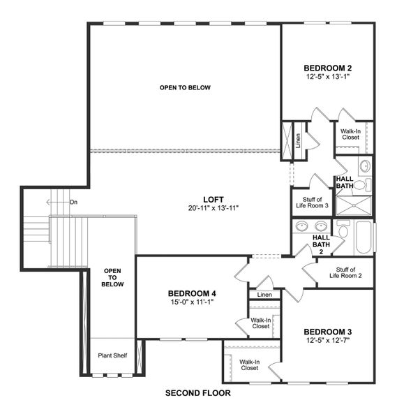 2D floor plan layout for the Little Rock by K. Hovnanian® Homes in Elevon, Lavon, TX (Image 5). 2D floor plan layout for the Little Rock by K. Hovnanian® Homes in Elevon, Lavon, TX (Image 5).