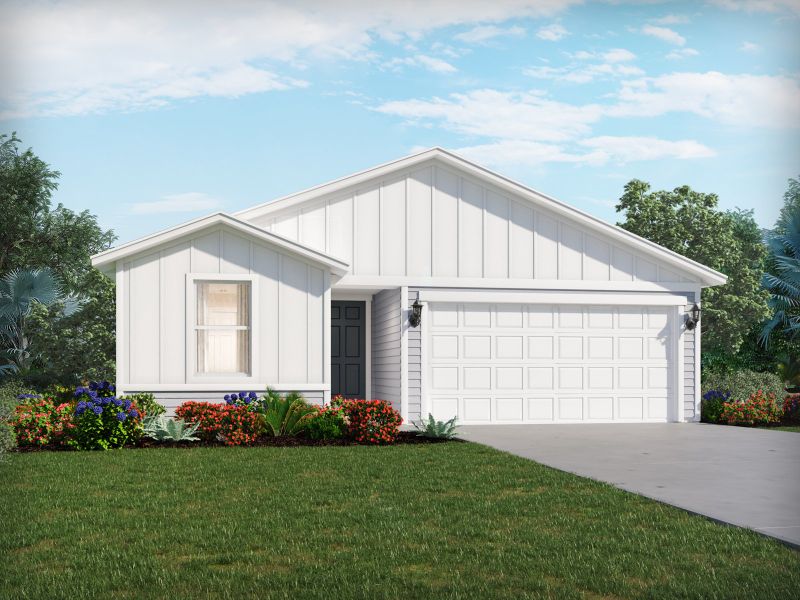 Representative exterior photo of a completed home built from the Davenport by Meritage Homes in Cypress Meadows - Signature Series, Jacksonville, FL (Image 10).