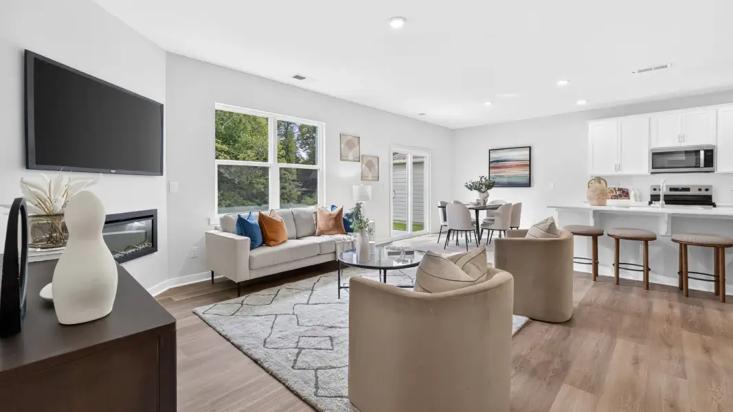 Furnished interior view inside a new home in Reedy Creek Preserve, Charlotte (Image 12).