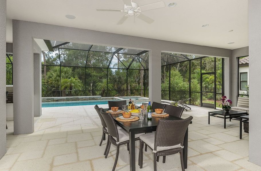 Exterior details and patio area of a home in Grand Palm, Venice (Image 3).