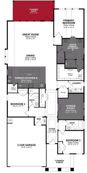 2D floor plan layout of this home in Bridgeland, Cypress, TX (Image 2). 2D floor plan layout of this home in Bridgeland, Cypress, TX (Image 2).
