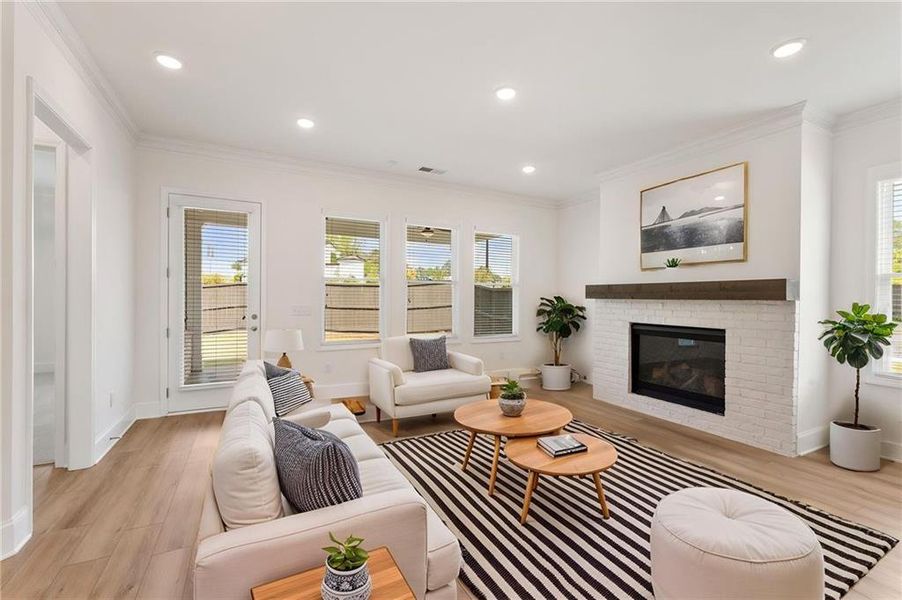 Furnished interior view inside a new home in Courtyards at Traditions, Cumming (Image 10).