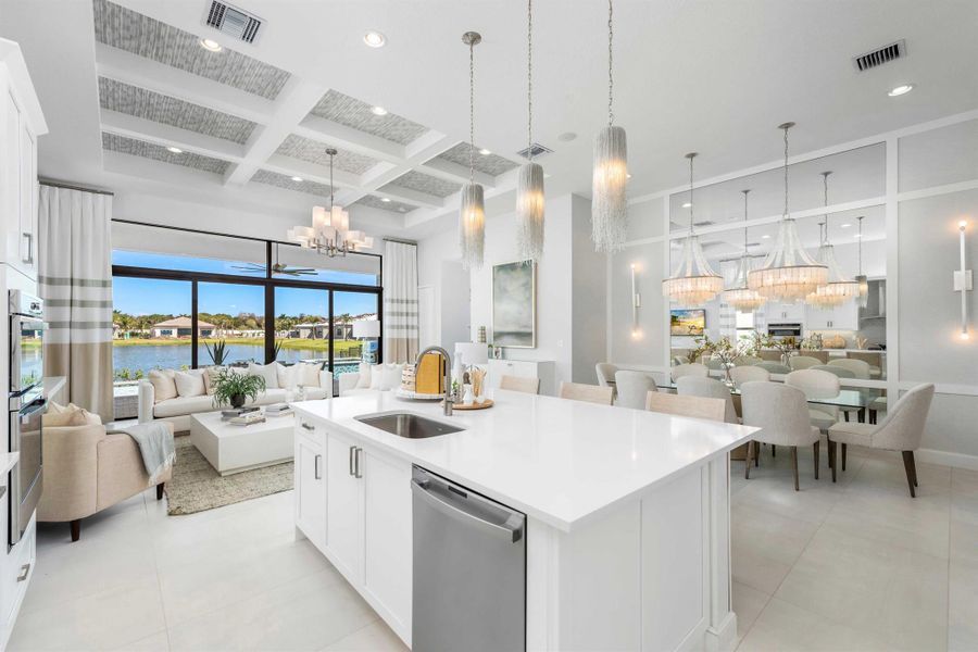Furnished interior view inside a new home in Valencia Del Mar, Boynton Beach (Image 8).