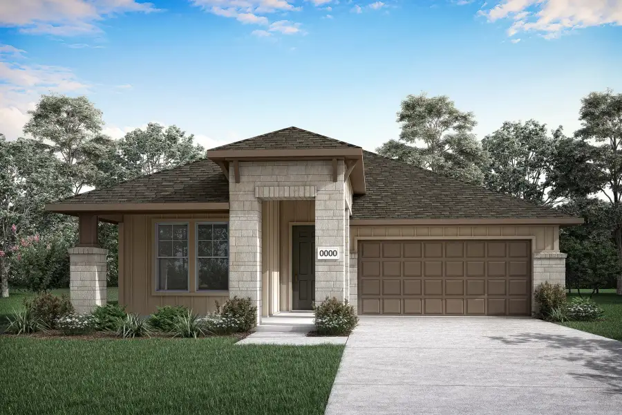 Representative exterior photo of a completed home built from the Madison by Tri Pointe Homes in Bridgewater, Midlothian, TX (Image 12). Representative exterior photo of a completed home built from the Madison by Tri Pointe Homes in Bridgewater, Midlothian, TX (Image 12).