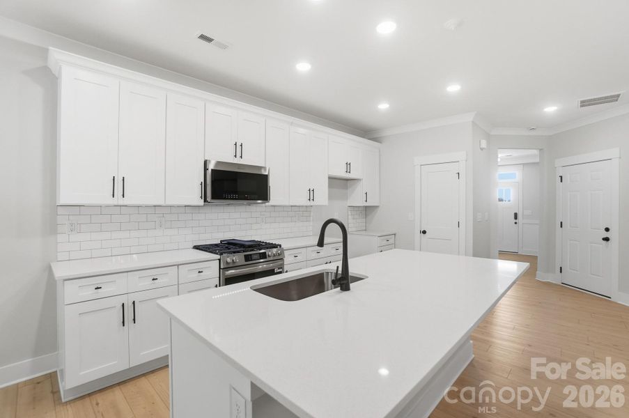 Furnished interior view inside a new home in Blythe Mill Townhomes, Waxhaw (Image 4).