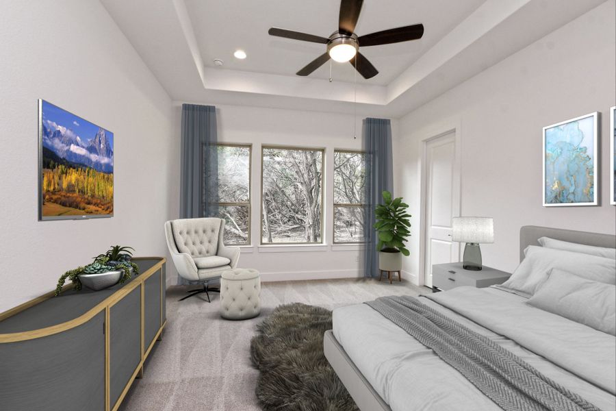 Furnished interior view inside a new home in The Hollows, Jonestown (Image 11).