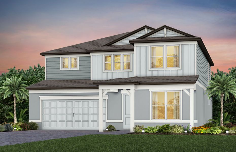 Representative exterior photo of a completed home built from the Wynfield by Pulte Homes in Spencer Glen, Riverview, FL (Image 8).