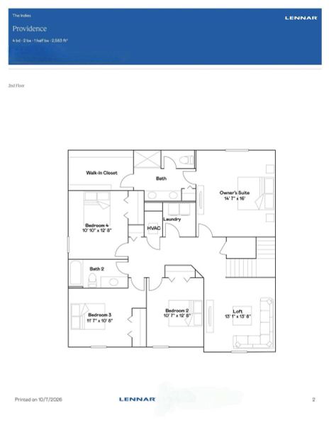 Providence Floor Plan_2nd Floor