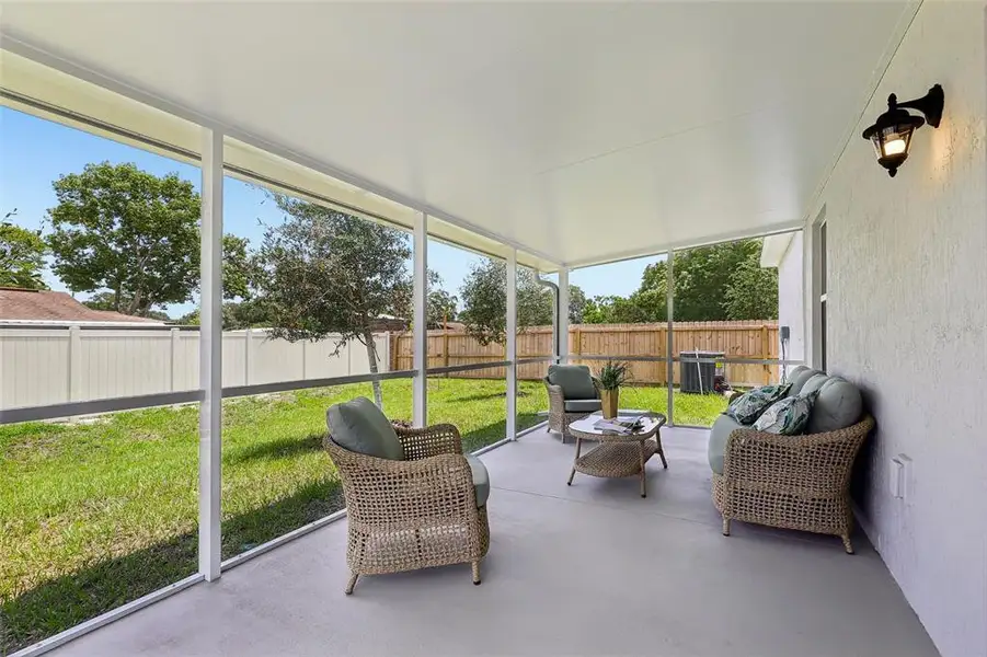 Exterior details and patio area of a home in Palm Coast, Palm Coast (Image 4).