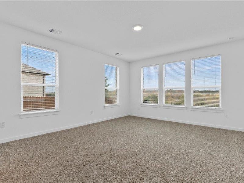 Unfurnished room featuring carpet floors and recessed lighting