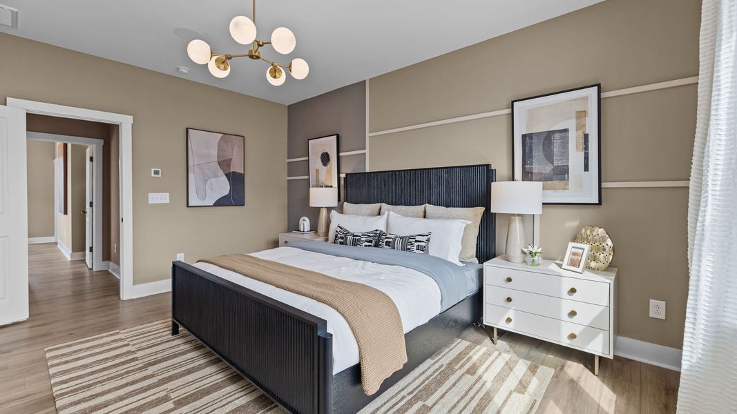 Representative furnished interior of a home built from the Landon by DRB Homes in The River District Townhomes, Charlotte (Image 13).