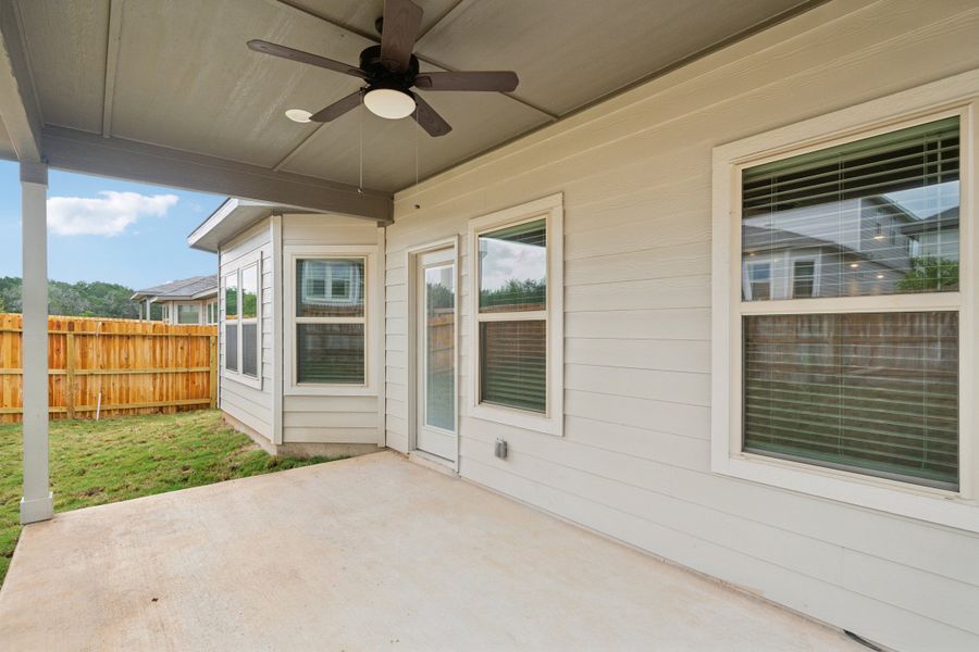 Back exterior of the Reynolds floorplan at a Meritage Homes community.