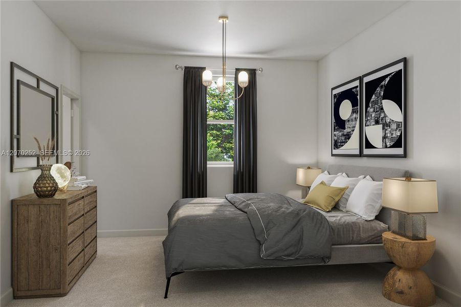 Furnished interior view inside a new home in Villas De San Diego, Miami (Image 8).