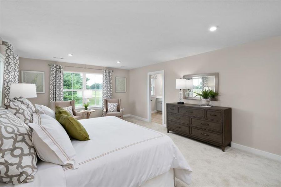 Representative furnished interior of a home built from the Columbia by Ryan Homes in Carolina Crofts, Greenville (Image 12).