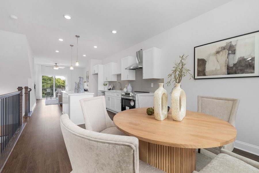 Representative furnished interior of a home built from the Units A-F by Red Cedar Homes in West End Townhomes, Charlotte (Image 15).
