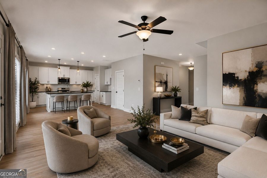 Furnished interior view inside a new home in The Fairways at Mirror Lake, Villa Rica (Image 6).