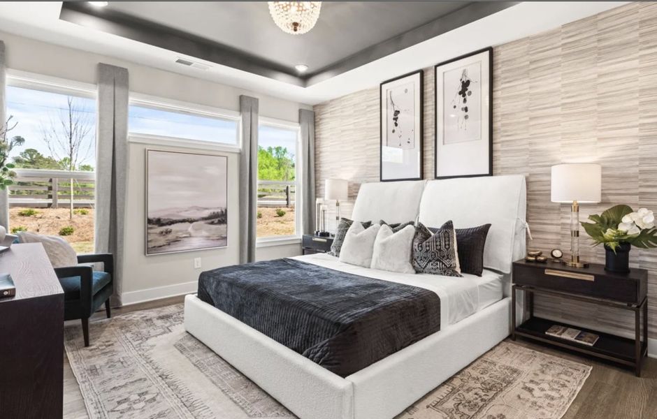 Representative furnished interior of a home built from the Amelia by Fischer Homes in Savannah Lakes, Hiram (Image 9).