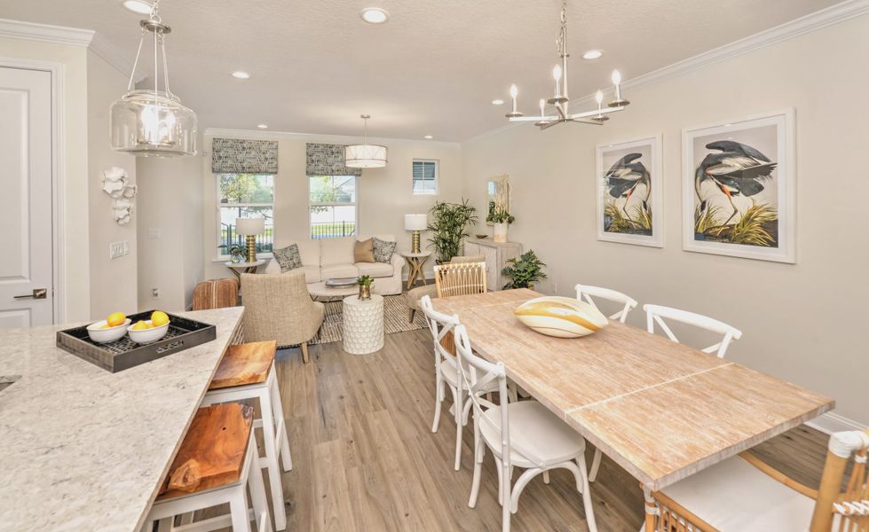 Furnished interior view inside a new home in Nocatee, Ponte Vedra (Image 10). Furnished interior view inside a new home in Nocatee, Ponte Vedra (Image 10).