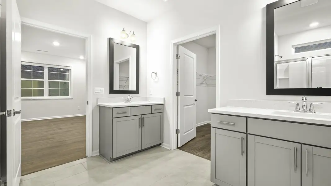 Furnished interior view inside a new home in The Villas at Kinsley, Jamestown (Image 6).