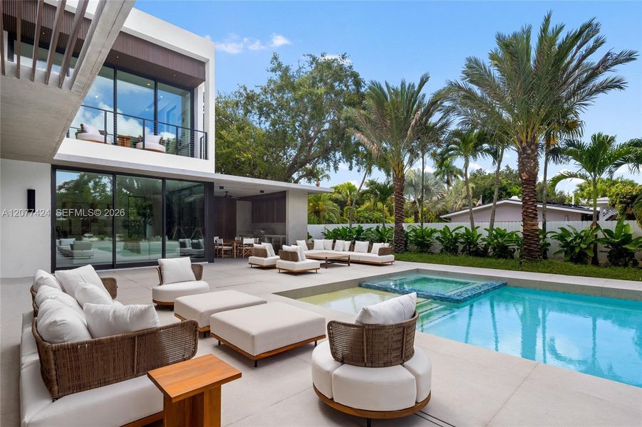 Exterior details and patio area of a home in , Pinecrest (Image 27). Exterior details and patio area of a home in , Pinecrest (Image 27).