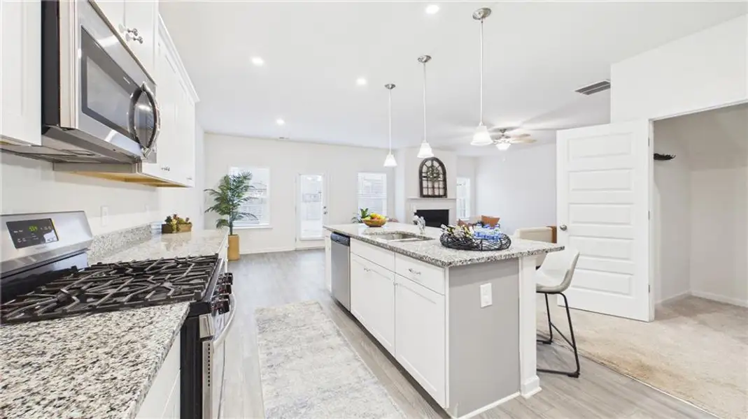 Furnished interior view inside a new home in , Cartersville (Image 7).
