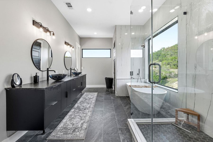 Furnished interior view inside a new home in , Volente (Image 18).