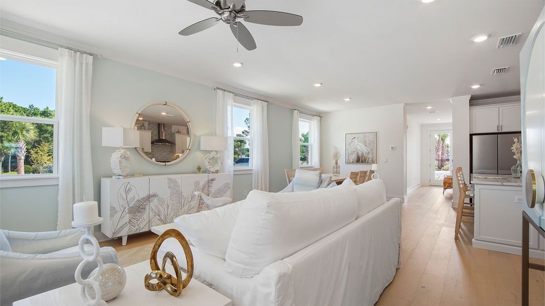 Representative furnished interior of a home built from the Brayden by D.R. Horton in Parkside, Santa Rosa Beach (Image 19).