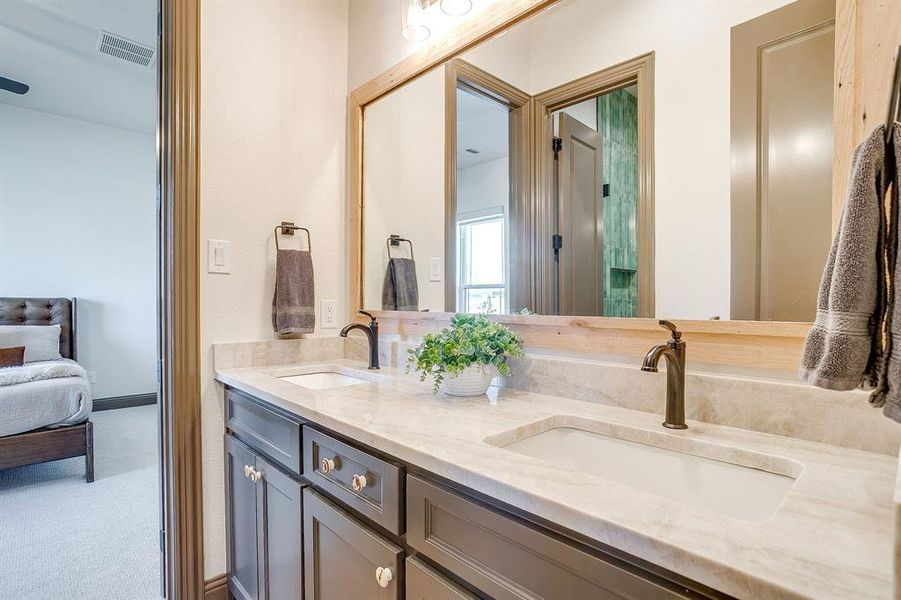 Furnished interior view inside a new home in Santana Ridge, Weatherford (Image 14). Furnished interior view inside a new home in Santana Ridge, Weatherford (Image 14).