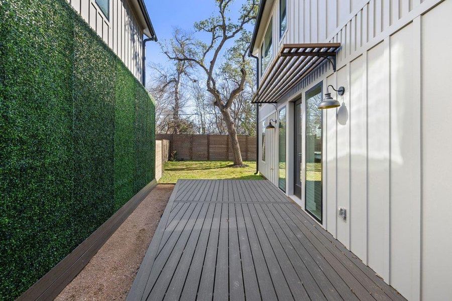 Exterior details and patio area of a home in , Austin (Image 25).