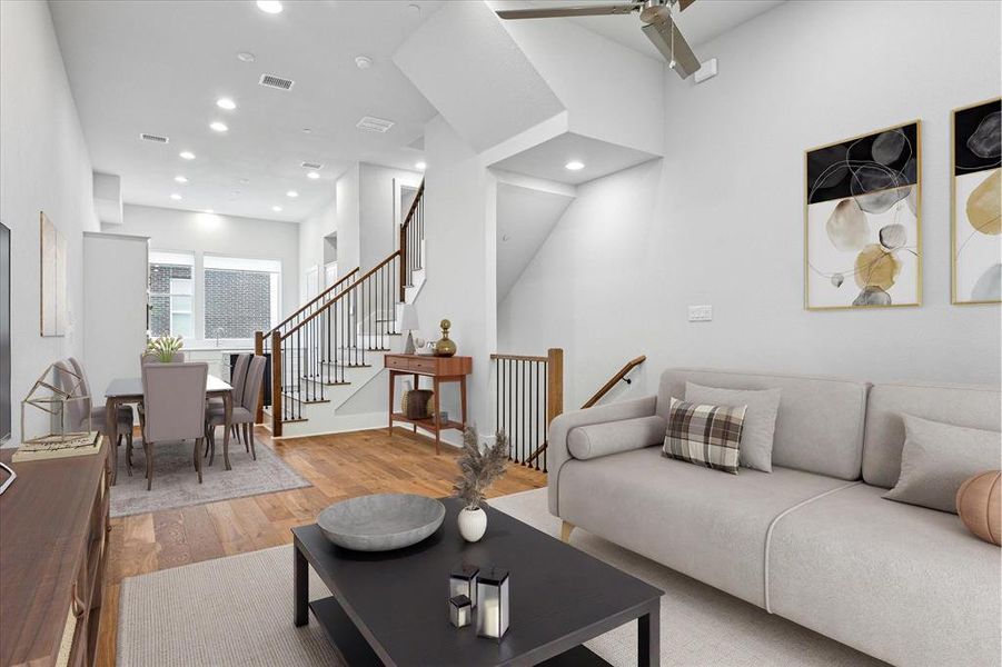 Furnished interior view inside a new home in Trinity Bluff, Dallas (Image 4).