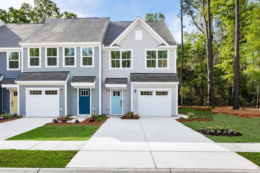 Representative exterior photo of a completed home built from the Odessa End Home by Ryan Homes in Stowe Branch Townhomes, Charlotte, NC (Image 1). Representative exterior photo of a completed home built from the Odessa End Home by Ryan Homes in Stowe Branch Townhomes, Charlotte, NC (Image 1).