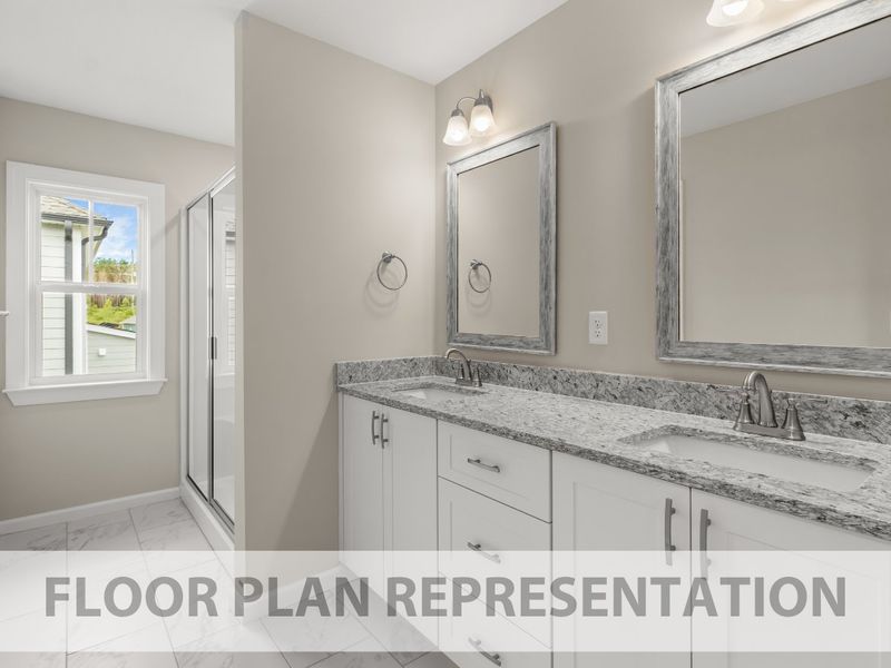The 1888 - Floorplan Representation | Primary Bathroom