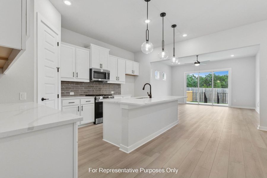 Furnished interior view inside a new home in Cedar Brook, Leander (Image 5).