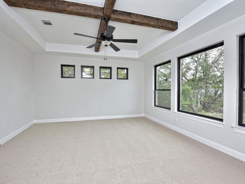 Representative unfurnished interior of a home built from the Santa Barbara II by Giddens Homes in Scofield Farms Estates, Georgetown (Image 151).