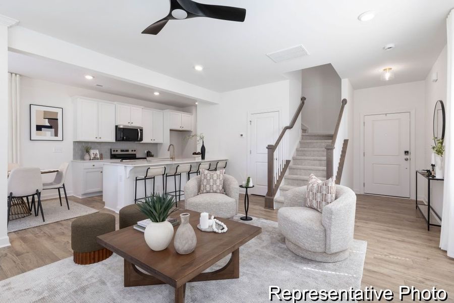 Furnished interior view inside a new home in Morgan Hills, Albemarle (Image 11).