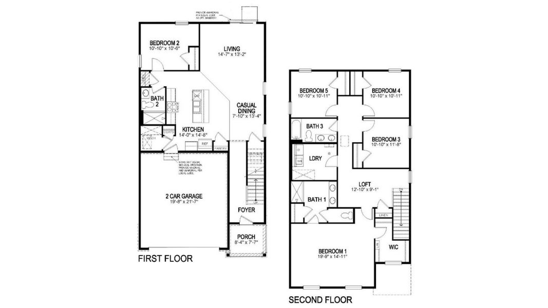 2D floor plan layout of this home in Granary, Johnstown, CO (Image 3).