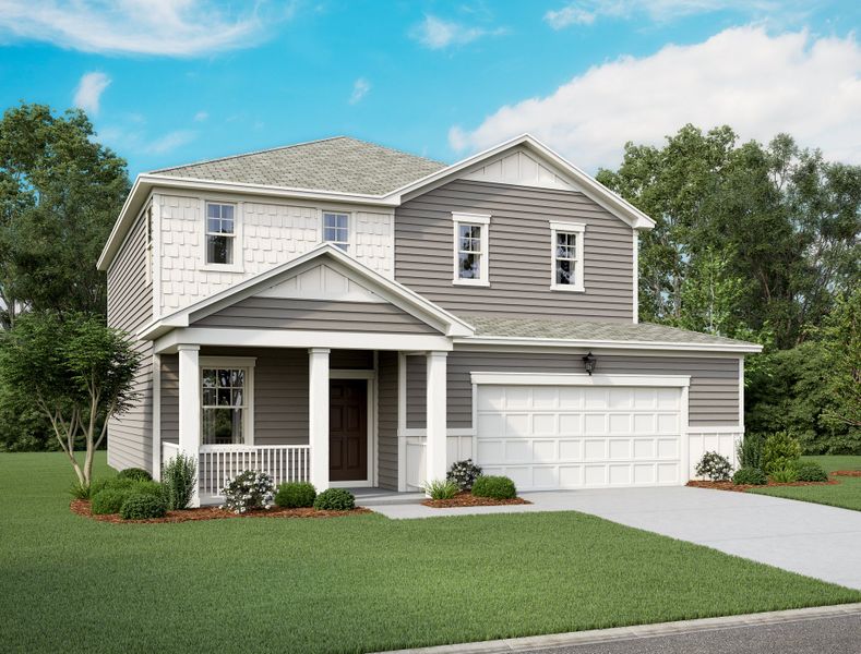 Representative exterior photo of a completed home built from the Radiance by Starlight Homes in Castlewood South, Taylor, TX (Image 1).