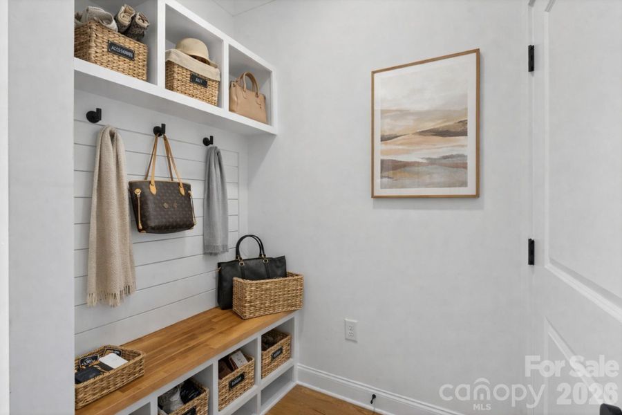 Thoughtfully Designed Mudroom-Virtually Staged