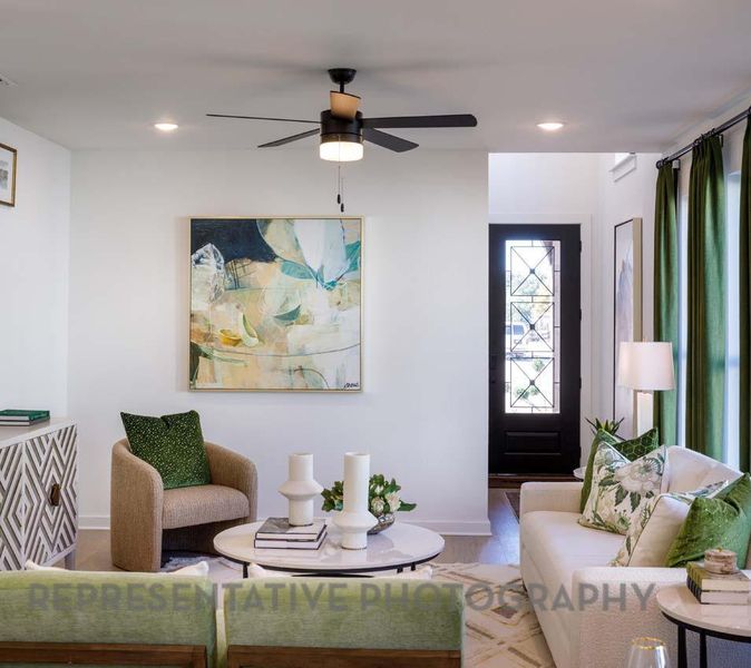 Furnished interior view inside a new home in Santa Rita Ranch: 40-45ft. lots, Liberty Hill (Image 32).